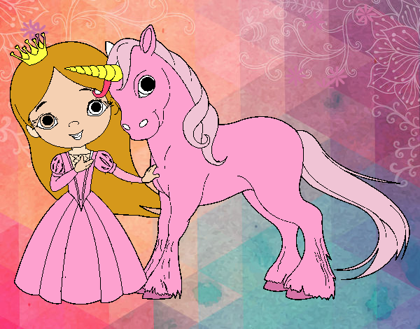 Princesa y unicornio