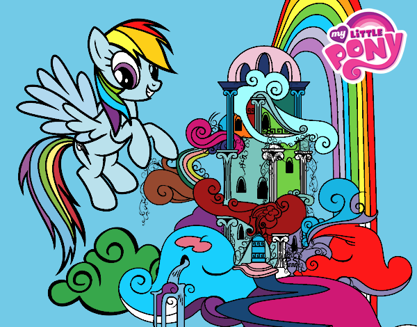 Rainbow Dash en su palacio