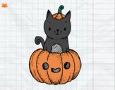 Un gatito de Halloween