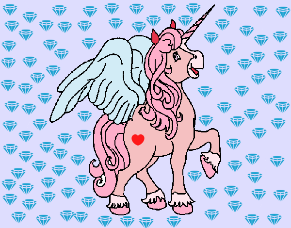 Unicornio con alas