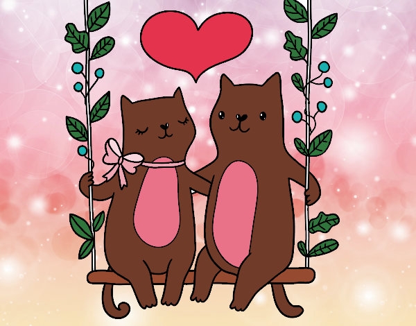 Gatitos enamorados