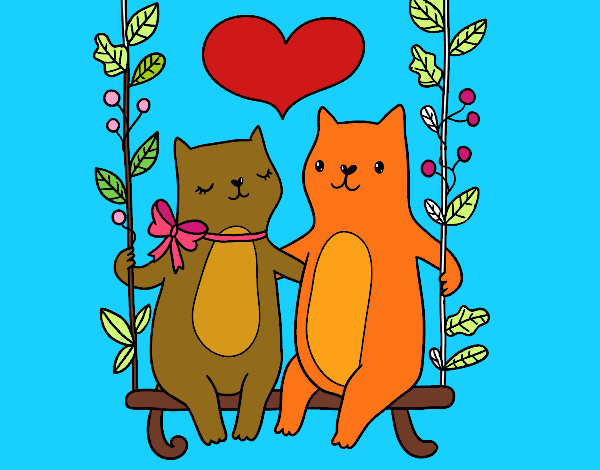 Gatitos enamorados