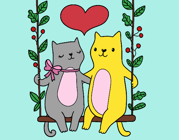 Gatitos enamorados