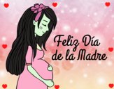 Mamá embarazada en el día de la madre