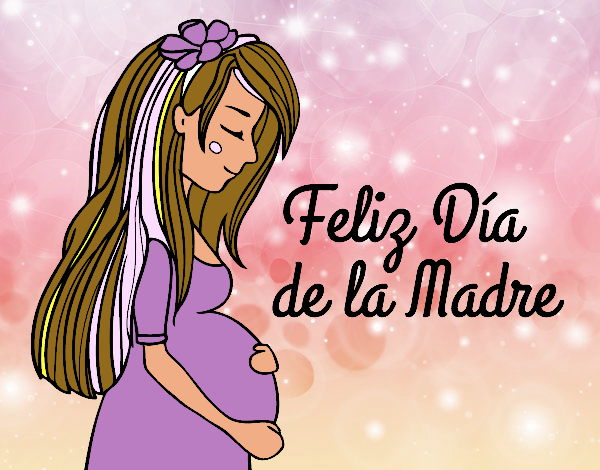 Mamá embarazada en el día de la madre