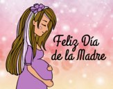 Mamá embarazada en el día de la madre