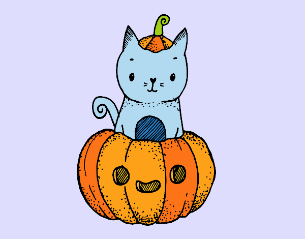 Un gatito de Halloween