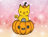 Un gatito de Halloween