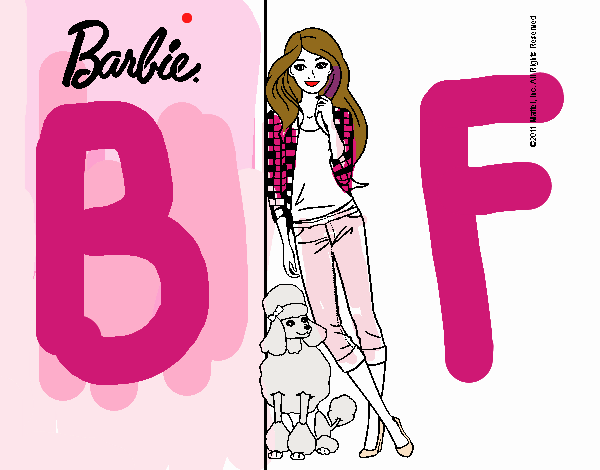 Barbie con cazadora de cuadros