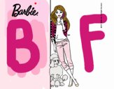 Barbie con cazadora de cuadros