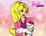 Barbie con su linda gatita