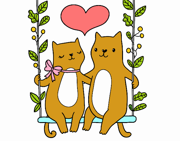 Gatitos enamorados