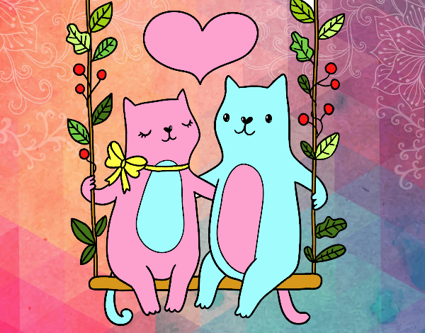 Gatitos enamorados