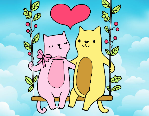 Gatitos enamorados