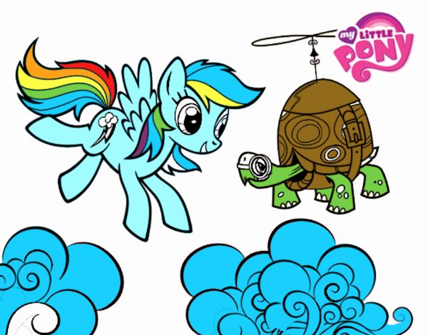 Rainbow Dash y la tortuga tanque