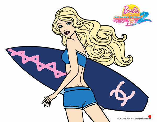 Barbie surfera