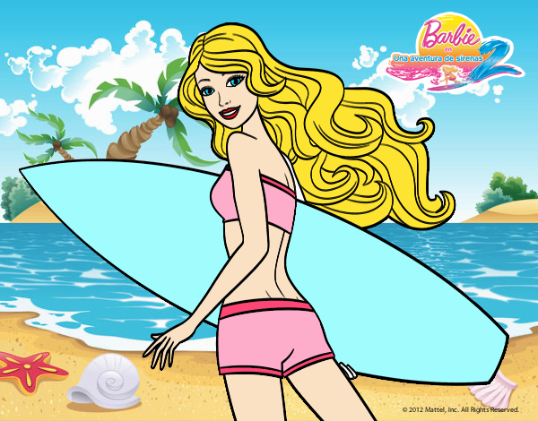 Barbie surfera