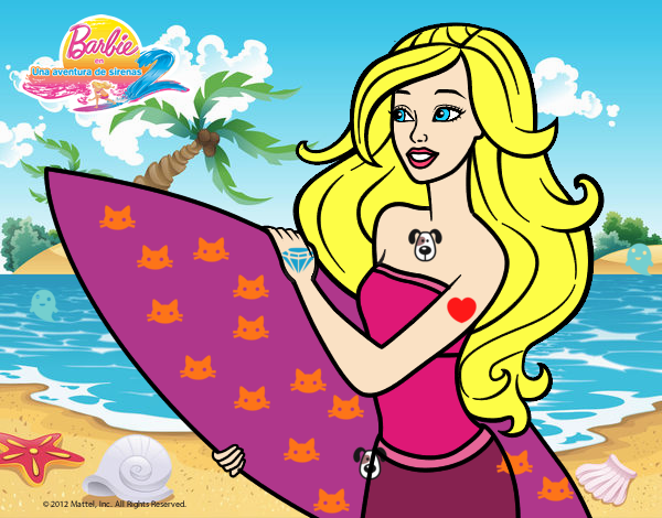 Barbie va a surfear