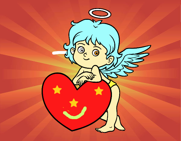 Cupido y un corazón