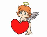 Cupido y un corazón