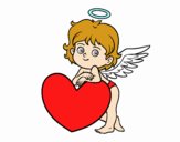 Cupido y un corazón