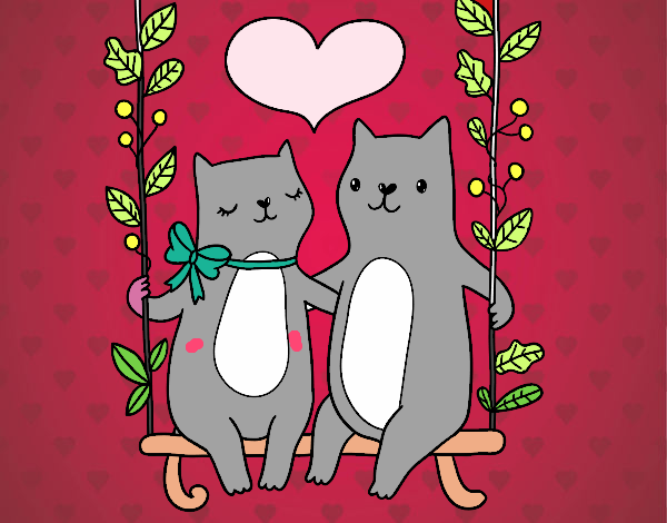 Gatitos enamorados