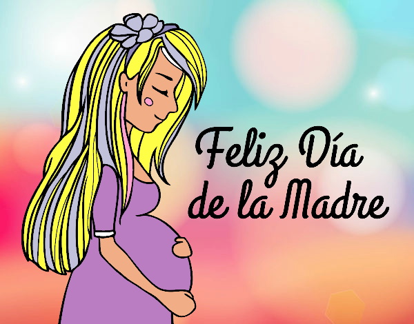 Mamá embarazada en el día de la madre