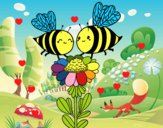 Pareja de abejas