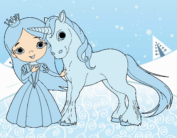Adi la princesa del hielo y su unicornio Penélope
