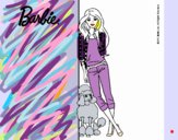 Barbie con cazadora de cuadros