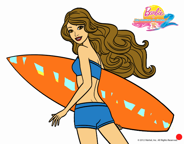 Barbie surfera