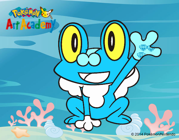 Froakie saludando