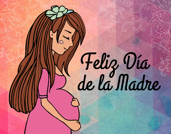 Mamá embarazada en el día de la madre