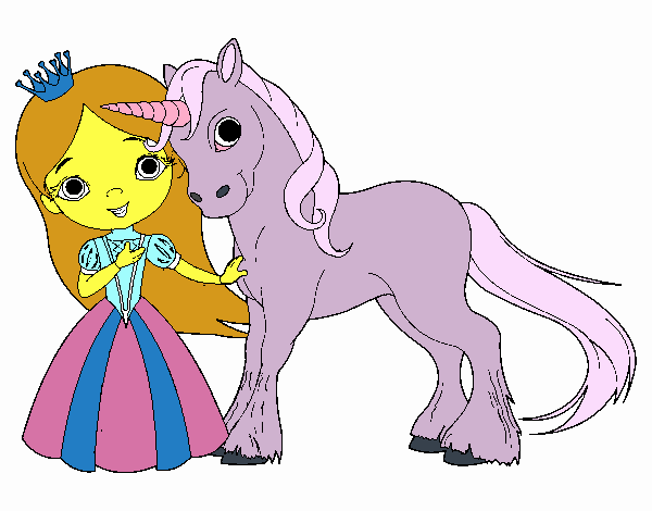 Princesa y unicornio