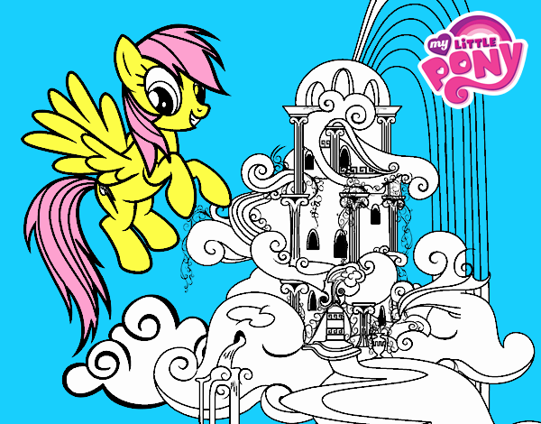 Rainbow Dash en su palacio