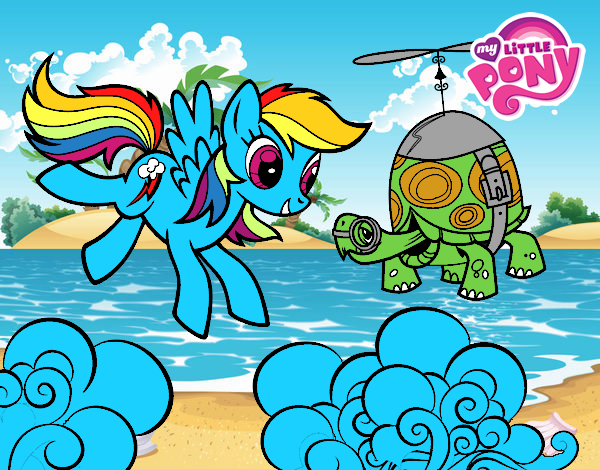 Rainbow Dash y la tortuga tanque