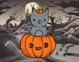 Un gatito de Halloween