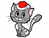 Un gato navideño