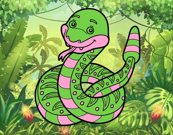 Una serpiente de cascabel