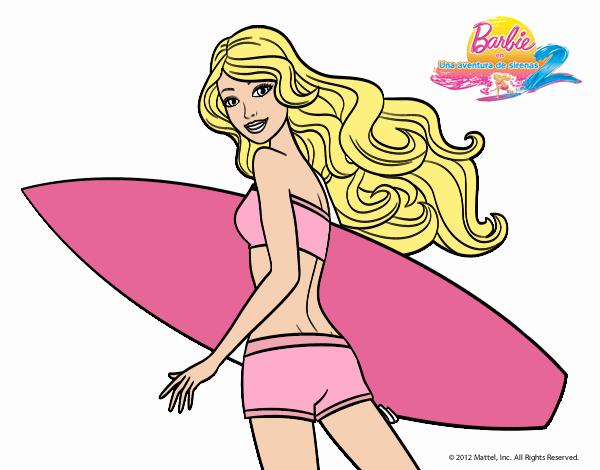 Barbie surfera