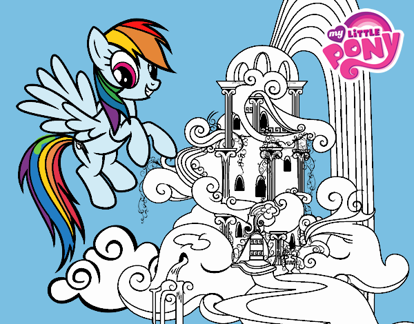 Rainbow Dash en su palacio