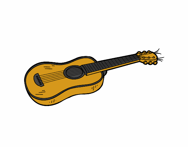 Una guitarra acústica