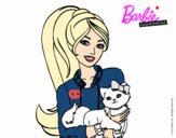 Barbie con su linda gatita