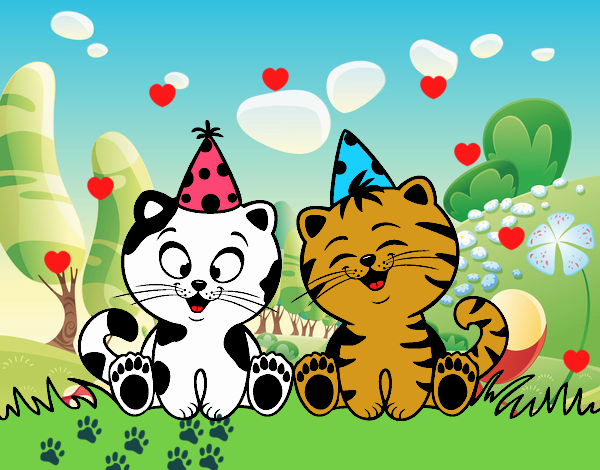 Gatos de cumpleaños