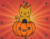 Un gatito de Halloween