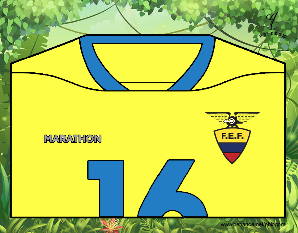 Camiseta del mundial de fútbol 2014 de Ecuador