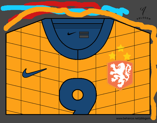 Camiseta del mundial de fútbol 2014 de Holanda