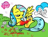 Fluttershy con un conejito