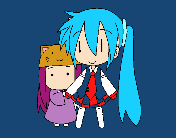 Miku y Kasane Chibi