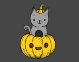 Un gatito de Halloween